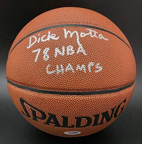 דיק מוטה חתום על כדורסל קלט/פלט + 78 כדורי אלופי NBA PSA/DNA חתימה - כדורסל חתימה