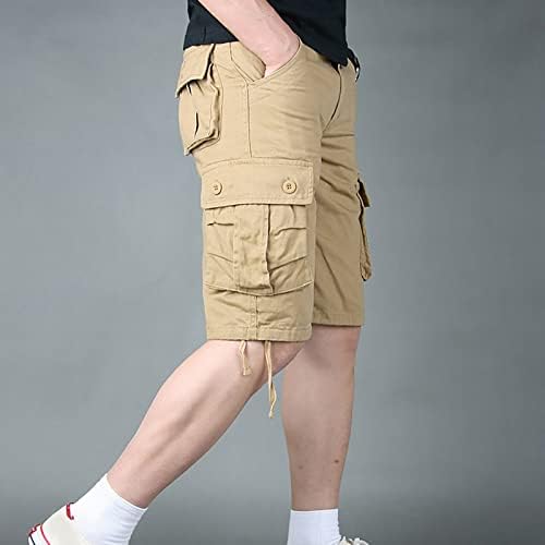 מכנסיים קצרים לגברים של ימוסרה מכנסיים קצוצים במותניים אמצעיים מזדמנים מכנסיים מרובי כיסים חיצוניים