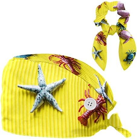 סרטן כוכבי ים מצחיק סרטן אוקיינוס ​​אוקיינוס ​​כובעי בופנט מתכווננים כובעים כובעים עובדים עם שיער קשת משובש