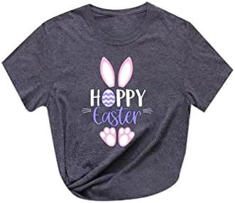 חולצות פסחא מאושרות של בופטה לנשים ארנב מודפס חמוד