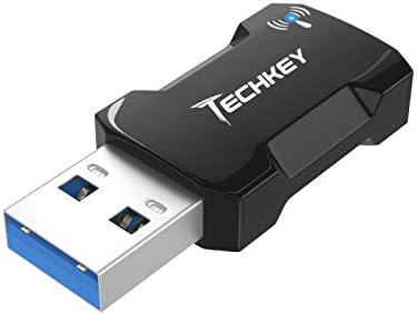 מתאם WiFi USB 1200 מגהביט לשנייה למחשב, TechKey מיני מתאם רשת אלחוטית מתאם USB 3.0 WiFi 802.11