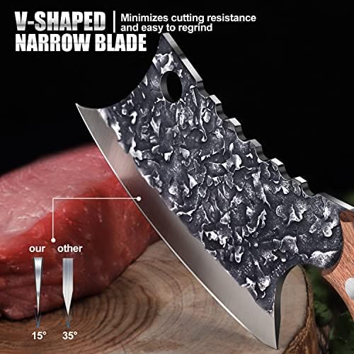 יפן סכין יד מזויף בשר קליבר עבור בשר חיתוך צרור עם סכין עם נדן למטבח, קמפינג הודיה