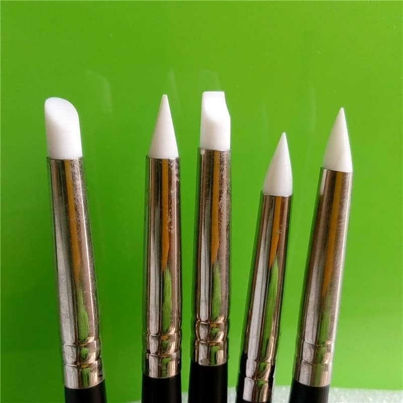 מושלם 5 יחידות סיליקון נייל אמנות עט מברשות גילוף קרפט אספקת חרס פיסול חימר עיפרון כלים