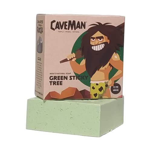 סבון טבעי לגברים של איש מערות: עץ דביק ירוק
