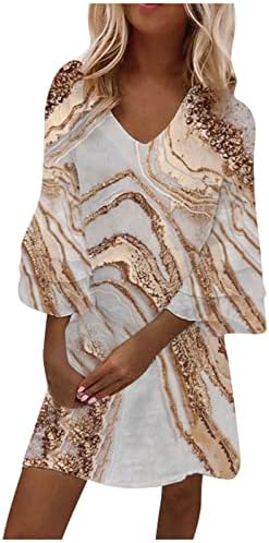 שמלת שרוול קצר של נוקמופו לנשים אורך אורך אופנה טמפרמנט