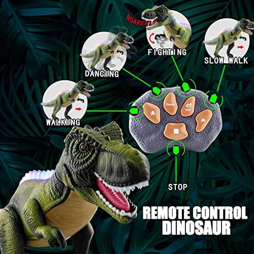 דינוזאור צעצועים לילדים 3-5 5-7 8-12 שלט רחוק טרקס דינוזאור צעצועי בני בנות גיל 3 4 5 6 7+ גדול אור עד רובוט