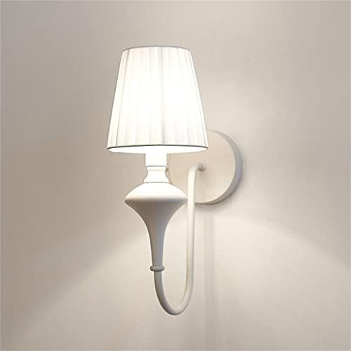 לבן בד צל קיר מנורות 1-אור רומנטי שקע המיטה פמוט אור קבועה לחדר שינה סלון