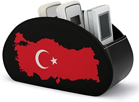 דגל מפת טורקיה מחזיק בשלט רחוק עם 5 תאים מיכל אחסון תיבות מארגן מרחוק טלוויזיה עבור בקרי דוד נגן מדיה