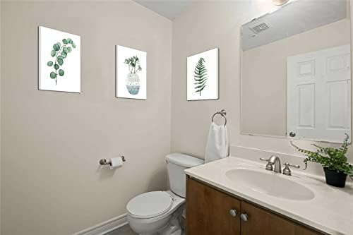 אמנות קיר בוטנית של פקסיאשו לחדר אמבטיה מינימליסטים דפסי פרחים פרחוניים בוטני ציור צמח ירוק יצירות