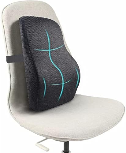 כרית תמיכה המותנית של SleepSia לכיסא משרדי, מכונית - כרית מכונית קצף זיכרון לתמיכה בגב - משחק,