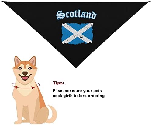 בציר סקוטלנד דגל מודפס כלב בנדנות לחיות מחמד צעיף משולש ליקוק מטפחת אביזרי קישוט