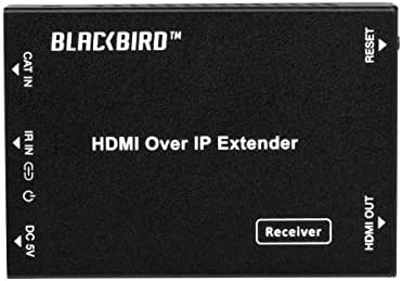 Monoprice Blackbird H.265 HDMI מעל ערכת IP Splitter System ומאריך עד 150 מ '1080p, מפיצים וידאו מלא HD למרחקים