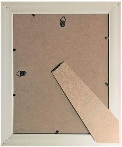 מסגרות הרמוניה 8x10 עיצוב רצף מרקם עץ גלריית מסגרות גלריית תצוגה קיר ושולחן שולחן, לבן