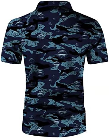 חולצות הוואי UBST לגברים חדשים בקיץ חדש כפתור שרוול קצר למטה צמרות פנאי טרופי הדפסת קאם דקה כושר