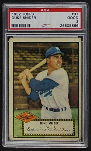 1952 Topps 37 Duke Snider Brooklyn Dodgers PSA PSA 2.00 Dodgers