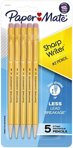 נייר 3037631 עפרונות מכניים, קצה מתפתל, 0.7 מ מ, חבילה של 1 שלפוחית, סך הכל 5 עפרונות