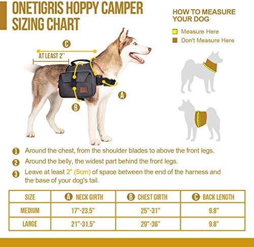 חבילת כלבים Onetigigris וצווארון כלבים סט לטיולים קמפינג