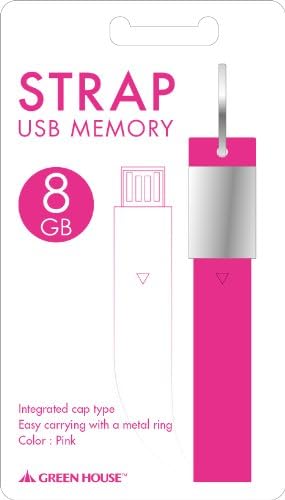 חממה gh-ufdst8g-pk צורת רצועת זיכרון USB 8GB ורודה