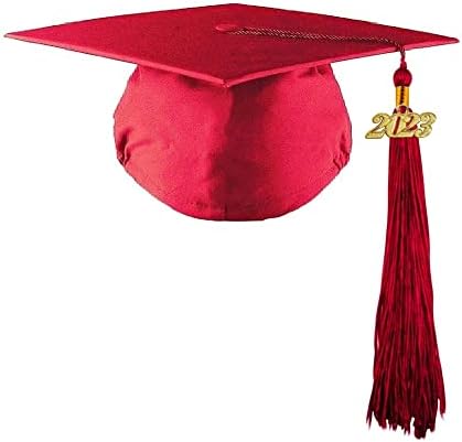 כובע הסיום של Hepna Unisex-Adulult Matte עם Tassel 2023 לבוגרי תואר ראשון בבית הספר התיכון