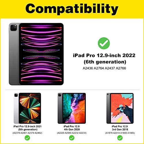 Procase iPad Pro 12.9 אינץ 'מגן מסך פרטיות 2022 2021 2020 2018 חבילה עם iPad Pro 12.9 מקרה מחוספס 2020 2018