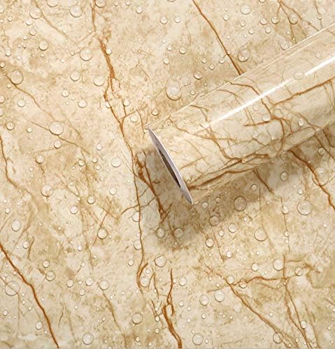 Moyishi Golden Silk Granite נראה סרט Gloss Gloss ויניל דבק עצמי דלפק קליפות עליון וקיר מקל מדבקות