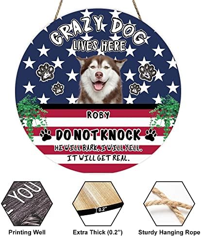 מאליהונג אישית אמריקאי דגל זהב מצחיק רטריבר כלב חיות מחמד סימן מול דלת חווה מרפסת דקור תליית סימן מטורף