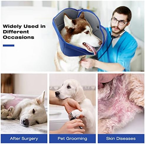 חרוט כלבים אידומיק לכלבים לאחר ניתוח, קונוסי כלבים רכים ונוחים לכלבים קטנים בינוניים גדולים חתולים, צווארוני