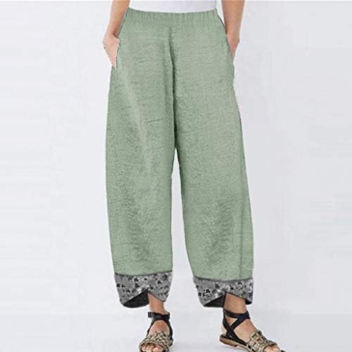 מכנסי רגל רחבים ZDFER לנשים מכנסיים המותניים המותניים המותניים המותניים המותניים מכנסיים פלאצו מכנסיים מדפיסים