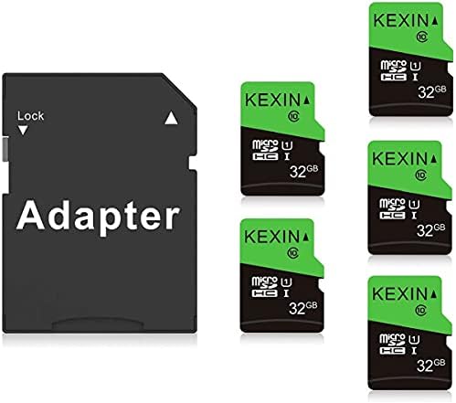 כרטיס KEXIN MICRO SD 32GB 5 חבילה מיקרו SD Card Class 10 Ultra microSDXC כרטיס זיכרון UHS-I 32 ג'יגה-בתים,