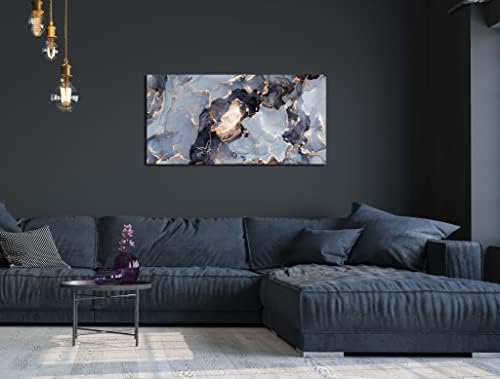 מופשט בד קיר-אמנות לסלון - שחור ולבן קיר אמנות שינה-זהב גדול תמונות השיש פוסטר מוכן לתלות גודל 40