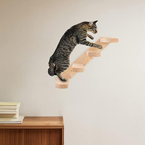 חתול אספקת חתול טיפוס מדף ארבעה צעדים חתול מדרגות חתול קיר סולם קיר רכוב חתלתול מוט פלטפורמת חתול
