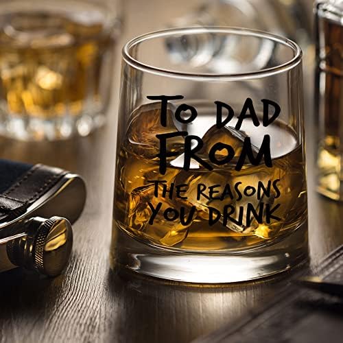 לאבא מהסיבות שאתה שותה כוסות וויסקי מצחיקות מתנה לאבא, יום הולדת, יום האב, מתנות חג מולד ייחודיות לאבא, גברים,