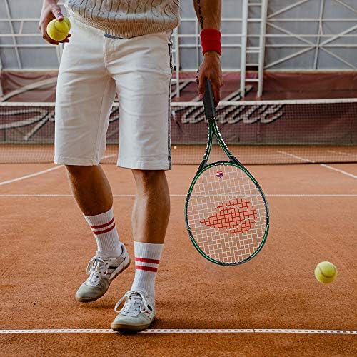 ווד באטס למבוגרים 2 נגן טניס מחבט מושלם למתחילים ושחקנים מקצועיים, 27 מהירות טניס מחבט כולל סיכות, טניס תיק,