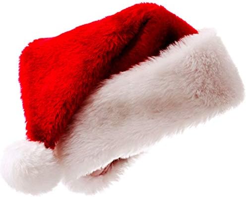 עבאודם 6 יחידות רך בפלאש סנטה קלאוס כובע לעבות חג המולד כובעי למבוגרים סנטה כובעי כיסוי ראש קישוטי