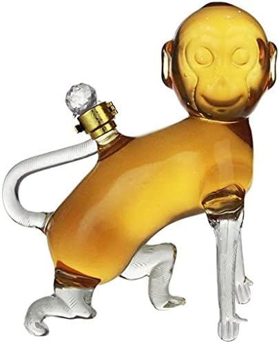 קנקן יין ויסקי יג ' לב-קנקן בצורת קוף עם פקק למשקאות ויסקי ויסקי וודקה או קנקן משקאות חריפים 1000