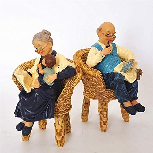 ZAMTAC מתנות כלה יצירתיות שרף סבתות וסבתות על קישוט כיסא הנצרים הורים ישנים עיצוב מלאכה שולחן עבודה