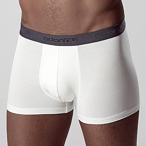 2023 גברים חדשים נוחים ונוחים תחתונים תחתונים תחתונים בצבע אחיד אמצע המותניים בוקסר רך קצר תחתונים סקסיים מכנסיים