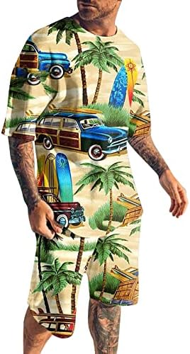 חולצות קיץ של BMISEGM לגברים מהירות גברים יבש תלת מימד חליפות שרוול קצר מכנסיים קצרים חוף חליפות