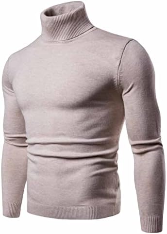 גברים סוודר סוודר טורטלנק אופנה רזה מתאימים חולצת שכבה של בסיס חורף מוצק שרוולים ארוכים