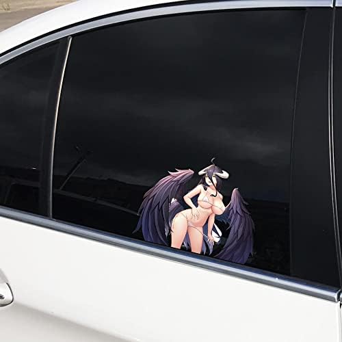 Psakghg albedo אנימה סקסית מדבקת מכונית מדבקה עמיד למים רכב חלון אופנוע קסדת קסדת גלשן