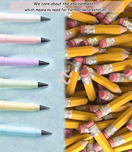 אלפאה 6 יחידות ללא דיו עיפרון, אינפיניטי עיפרון, לשימוש חוזר נצחי עיפרון, להחלפה ציפורן עיפרון עם 6 להחלפה