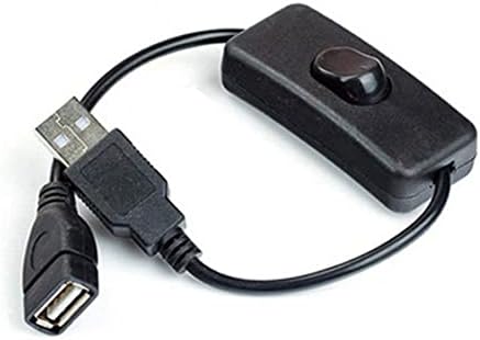Vrabocry 2 חבילה כבל USB זכר עד נקבה עם מתג הפעלה/כיבוי, מתג נדנדה של תוסף USB למקליט נהיגה,