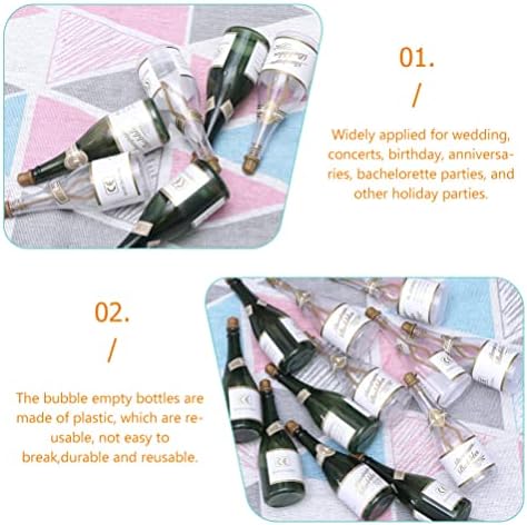 Pretyzoom 24 pcs מיני שמפניה בועות בצורת בקבוקי בקבוקים בתפזורת בקבוקי בועה ריקים טובות לחתונה