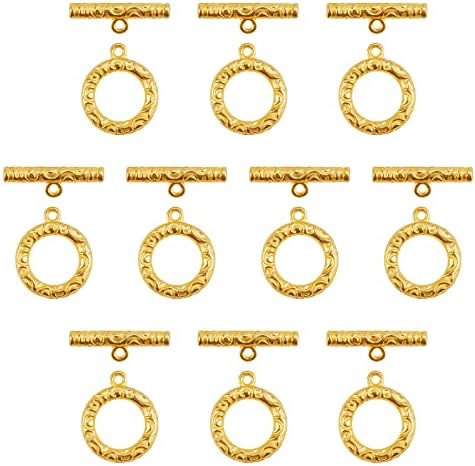 10 סטים סגסוגת טבעת למתג נועלים זהב מצופה נועלים למתג שרשרת צמיד תכשיטי ביצוע