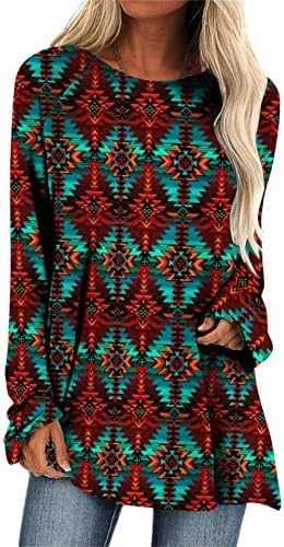 צמרות גודל של נוקמופו פלוס אופנה לנשים שרוול מזדמן שרוול ארוך עגול סוודר צוואר עליון חולצה חולצה