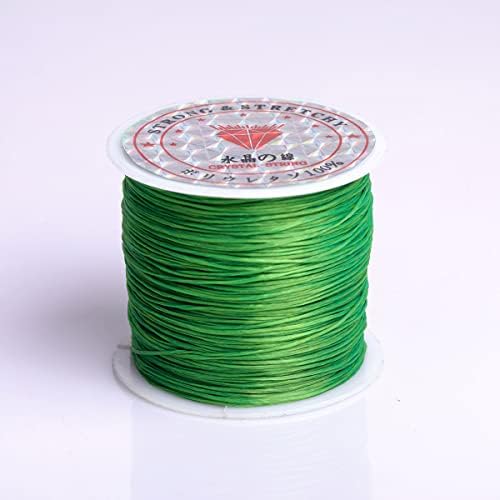 60 מטרים ירוק נמתח קסם 0.5 ממ כבל חוט ברור חרוז שרשרת אלסטי מחרוזת עבור צמיד תכשיטי ביצוע