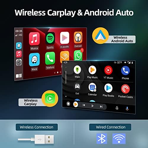 סטריאו לרכב אנדרואיד עבור טויוטה RAV4 2013-2019 עם Apple Carplay אלחוטי, מסך מגע בגודל 10.1 אינץ
