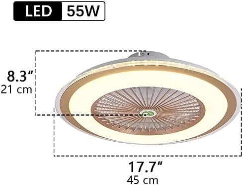 KMYX שלט רחוק מאוורר תקרה חכמה עם LED LED LED מאוורר תקרה שקט 3 צבעים 3 מהירויות מנורה תקרה מודרנית מאוורר