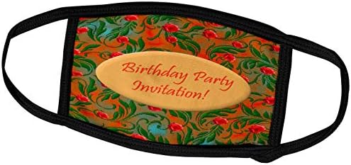 3DROSE EDMOND HOGGE JR הזמנות - הזמנה ליום הולדת אדום פראי - מסכות פנים