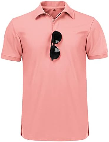 סקודי פולו חולצות לגברים מקרית קצר שרוול גולף פולו ספורט יומי צווארון חולצה טניס חולצה